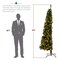 7FT Pre-Lit PVC Artificial Half Christmas Tree 8 Flash Modes w/ 230 LED Lights